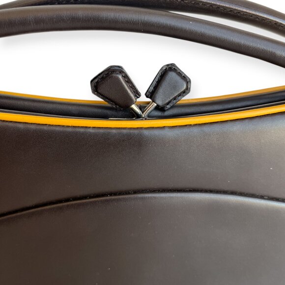 Authentic Prada East-West Doctor's Dark Brown Leather Top Handle Bag - Picture 7 of 16